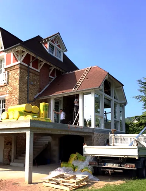 extension d'une terrasse à villennes sur seine