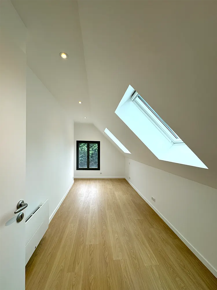 espace sous les combles rénovés