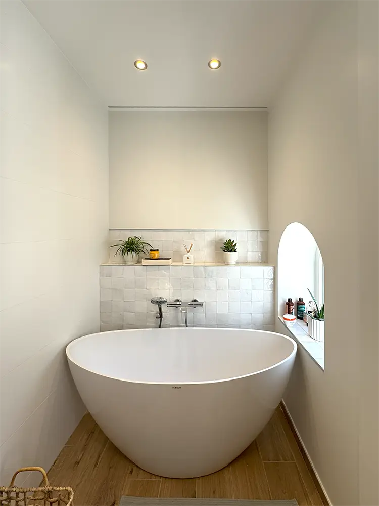 salle de bain rénovée corps de ferme