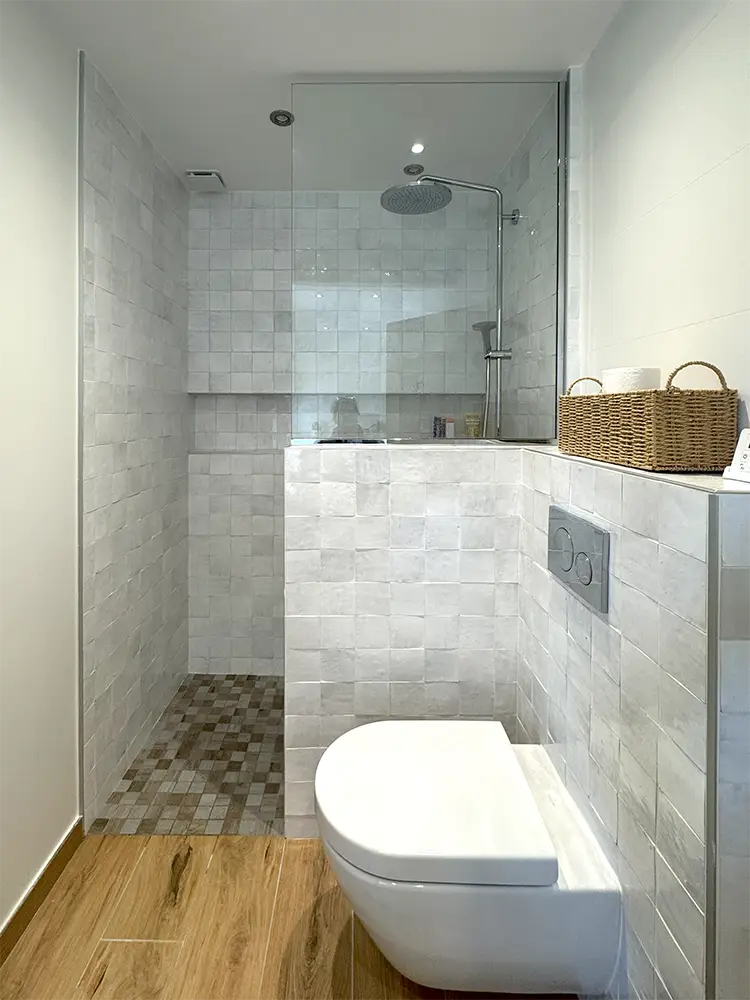 douche après rénovation corps de ferme