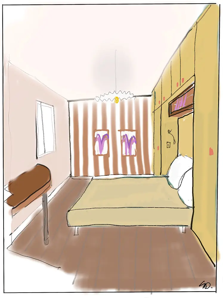 croquis création de mobilier sur mesure