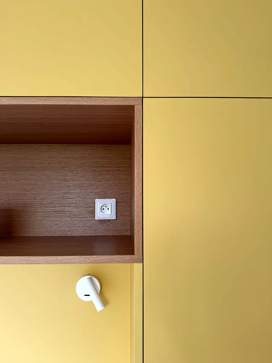 détails meuble chambre sur mesure
