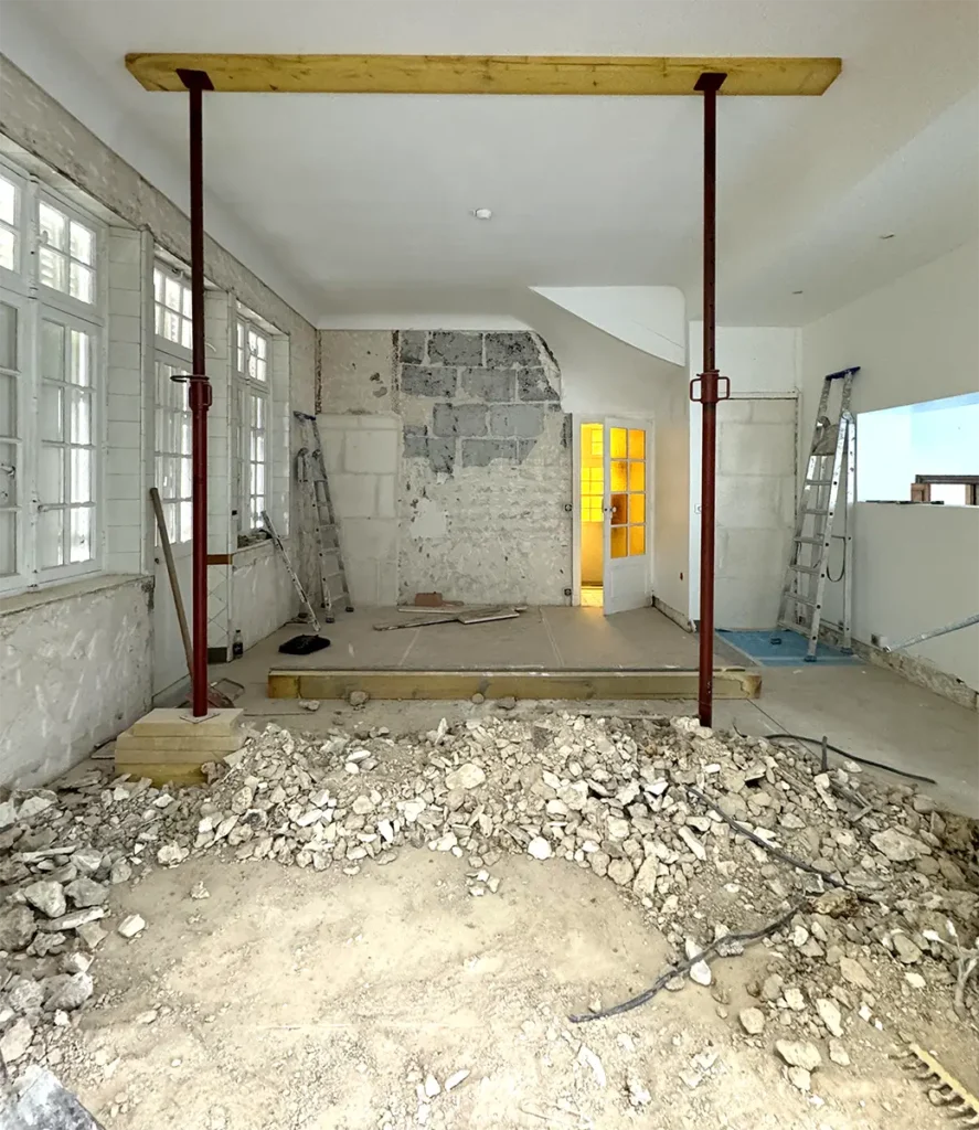 travaux de rénovation d'une villa anglo normande