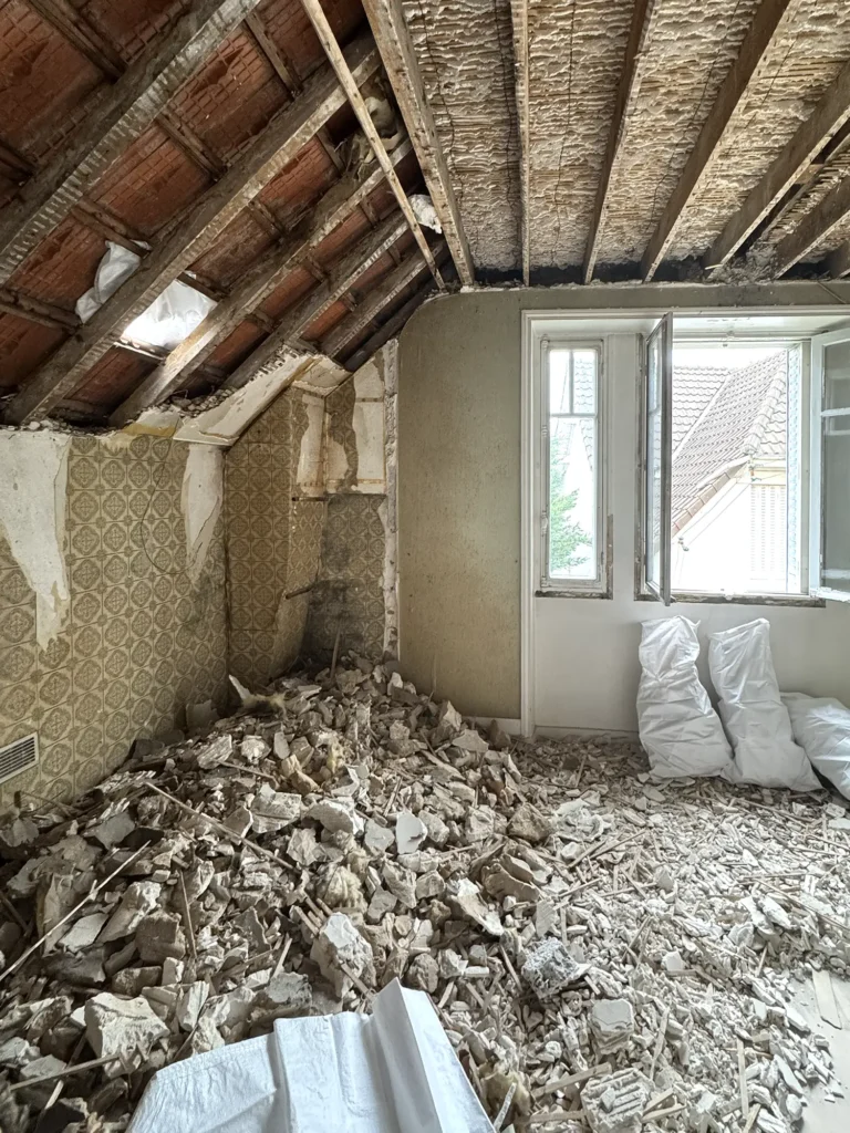 démolition avant rénovation