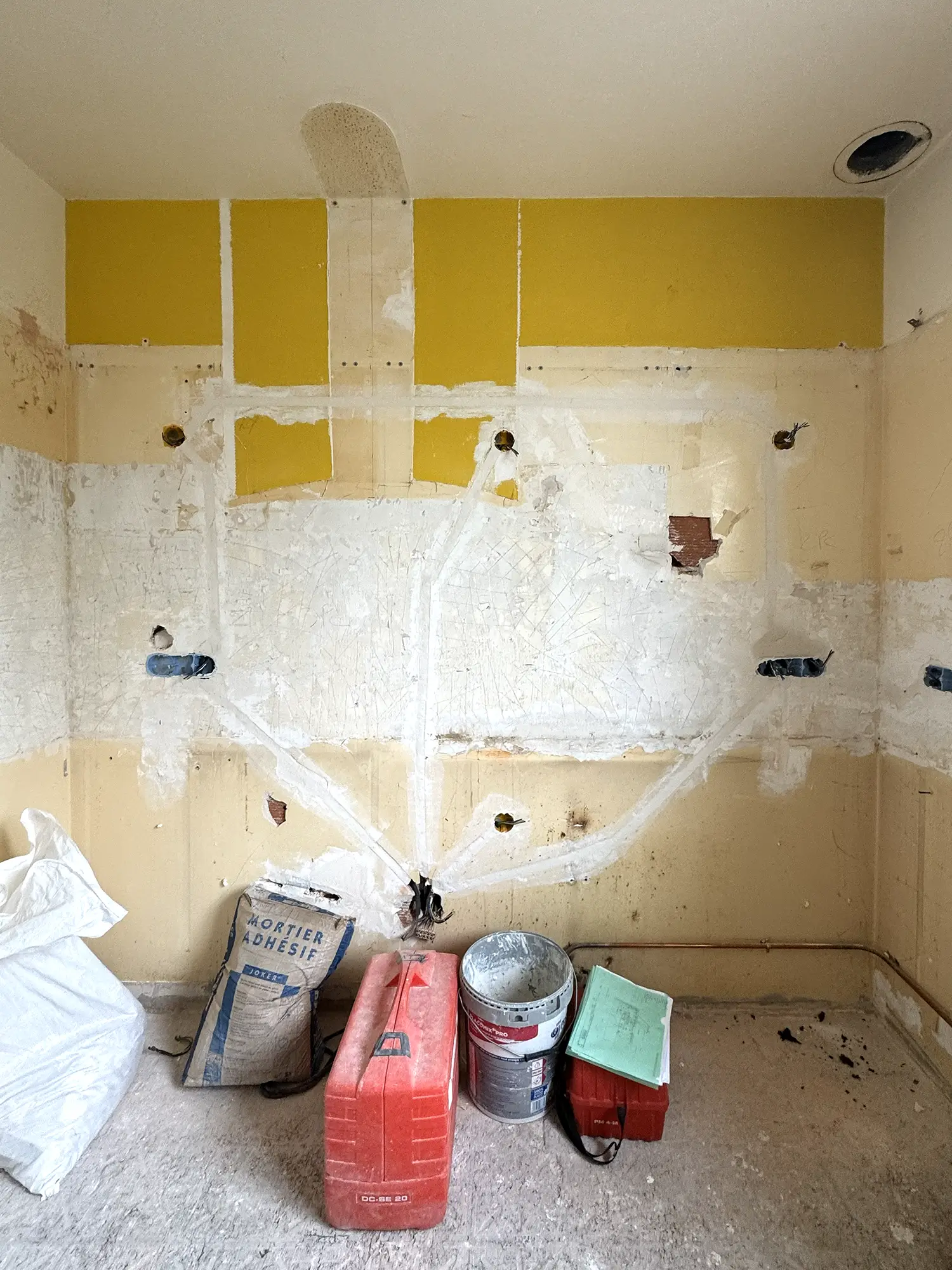 pendant les travaux de restructuration