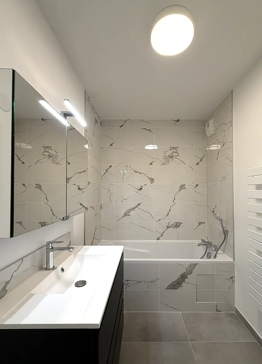 salle de bain après travaux
