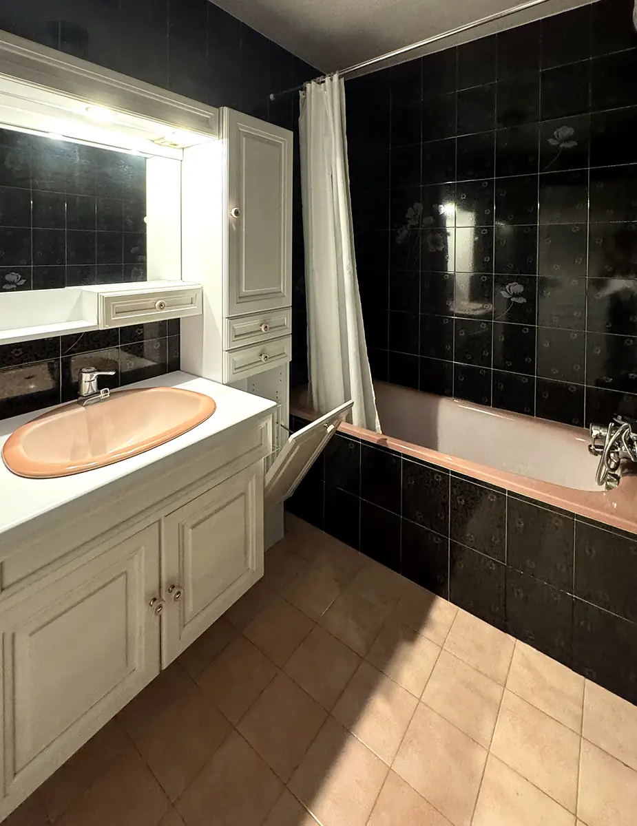 la salle de bain avant rénovations